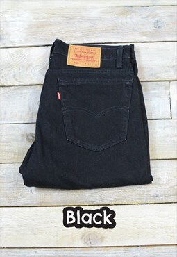 Vintage Levis 505 Straight Leg Jeans Black Various Sizes
