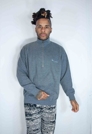 CHAMPION EMBROIDED ZIP SWEATSHIRT