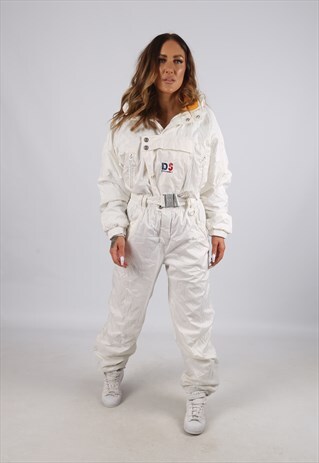 VINTAGE DOROTENNIS FULL SKI SUIT SNOW SPORTS UK 12 M (J3N)