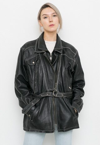 VINTAGE BLACK LEATHER JACKET