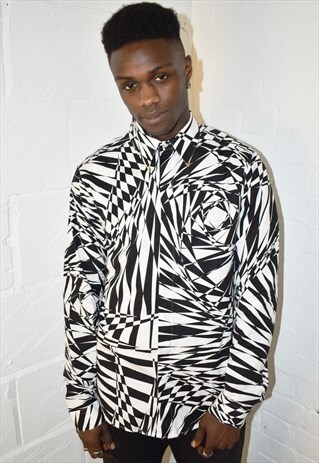 VINTAGE VERSACE X H&M LONG SLEEVE PATTERN SHIRT