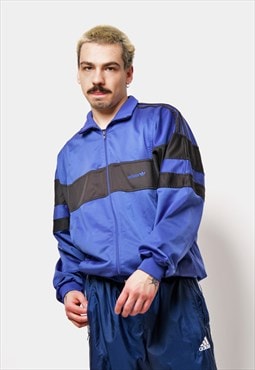 Vintage 80s Adidas Originals sports jacket blue colour Men