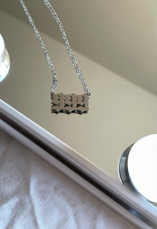 ANGEL NUMBER 999 NECKLACE SILVER FINISH