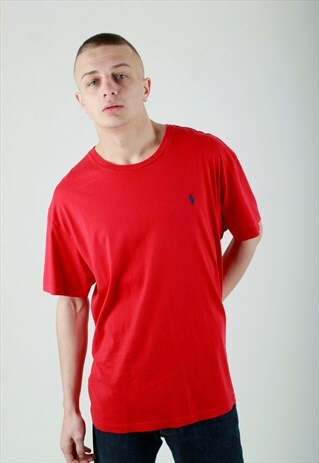 90S POLO RALPH LAUREN RED TSHIRT