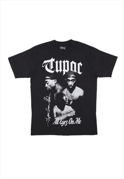 Pull & Bear Tupac Band T-Shirt Black Short Sleeve Mens M