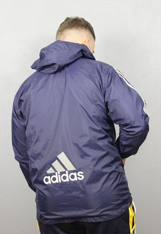 VINTAGE ADIDAS WINDBREAKER JACKET BIG LOGO 90S