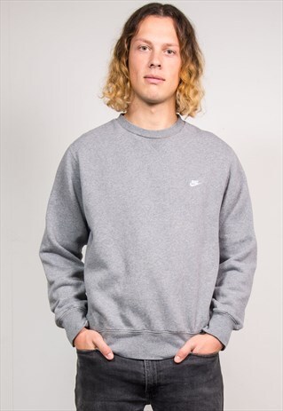 VINTAGE NIKE 90'S GREY PLAIN SWEATSHIRT
