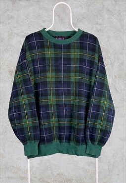 American Vintage Tartan Check Sweatshirt Oversized XL