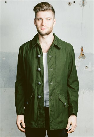 VINTAGE 70S GREEN PARKA COAT