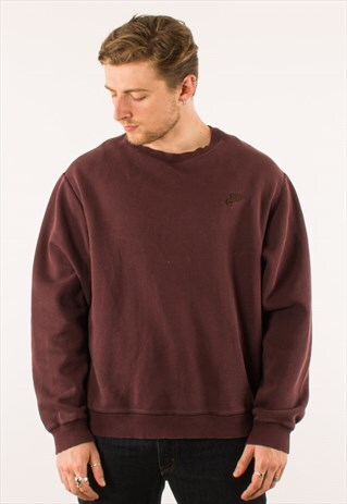 burgundy nike crewneck