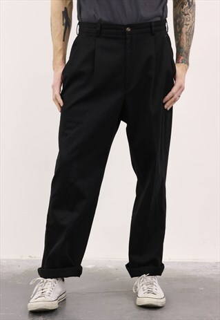 VINTAGE 1980S BLACK TROUSERS