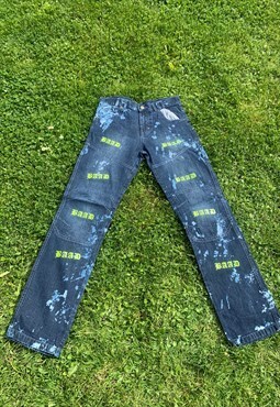 Atl Babylon Vintage jeans upcycled (tied and custom BAAD)