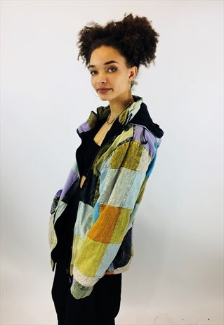VINTAGE FESTIVAL BOHO HIPPY FLEECE LINED JACKET