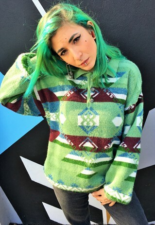 VINTAGE AZTEC PRINT JUMPER