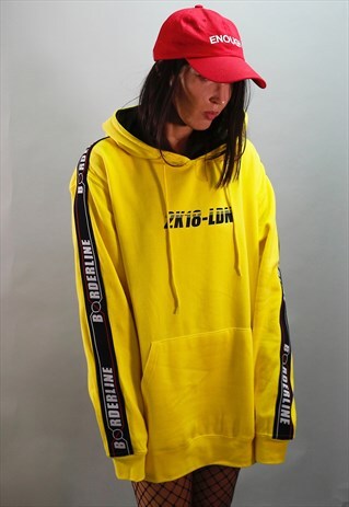 UNISEX YELLOW GRAPHIC 2K18 LDN HOODIE