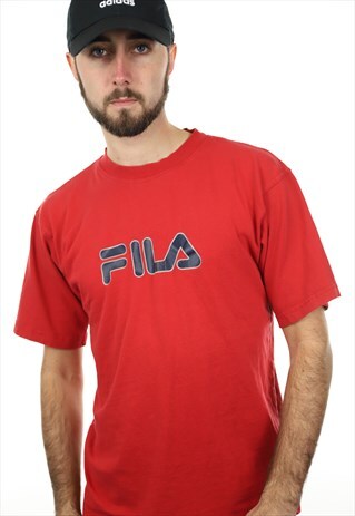 VINTAGE FILA T SHIRT RED