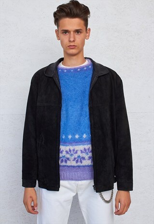 VINTAGE BLACK NAHKA SUEDE JACKET