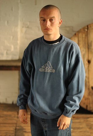 VINTAGE 90S ADIDAS SPELL OUT SWEATER
