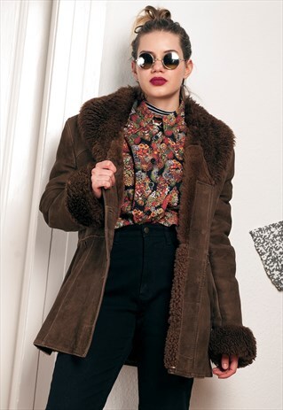 70S VINTAGE PENNY LANE SHEARLING COAT
