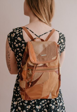 VINTAGE 90S PATCHWORK RUCKSACK
