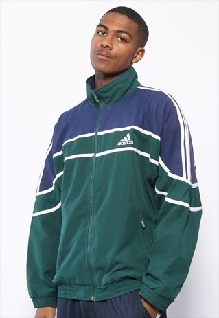 VINTAGE ADIDAS BIG LOGO TRACK JACKET GREEN