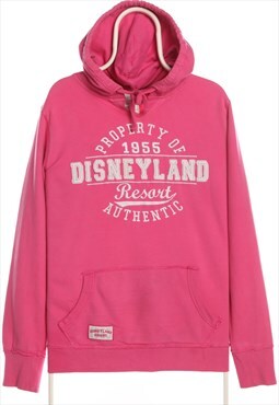 Vintage 90's Disney Hoodie Disneyland Pullover Pink XLarge