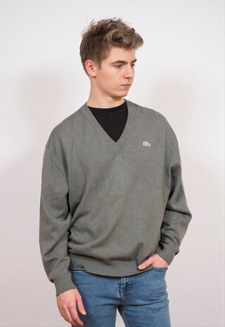 VINTAGE GREY LACOSTE JUMPER XL