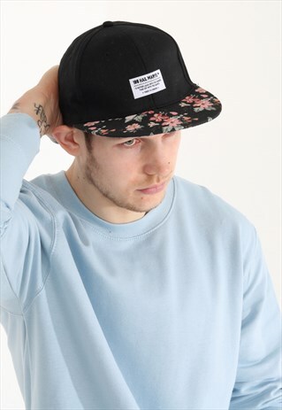 FLORAL PEAK BLACK SNAPBACK CAP