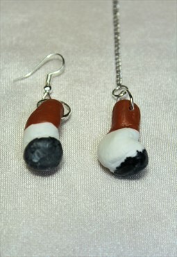 Hand Made Clay Stubbed Cigarette Earrings