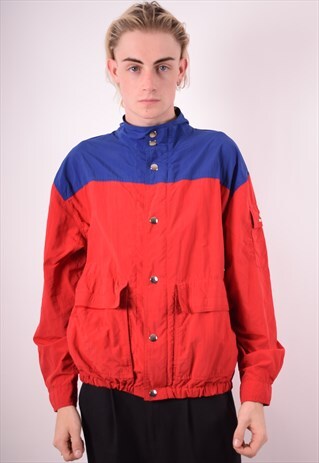 POLO RALPH LAUREN MENS VINTAGE RAIN JACKET MEDIUM RED 92"