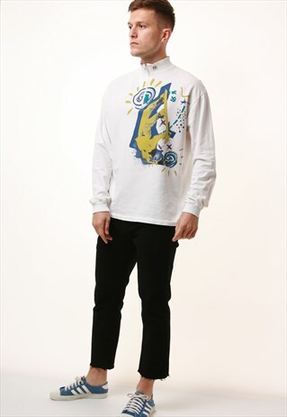 90S AUSTRIAN VINTAGE MASER 1/4 ZIP COTTON JUMPER 16057