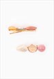 NEW RESIN ABSTRACT SHAPE HAIR CLIPS PACK OF 2
