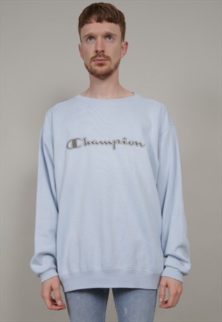 VINTAGE 90'S CHAMPION SUPER-OVERSIZED BLUE SWEATSHIRT