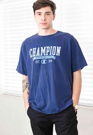 VINTAGE CHAMPION T-SHIRT LOGO 90S X 7.6