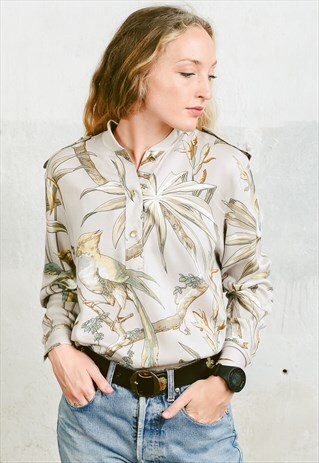 VINTAGE 90S BOTANICAL PRINT SHIRT