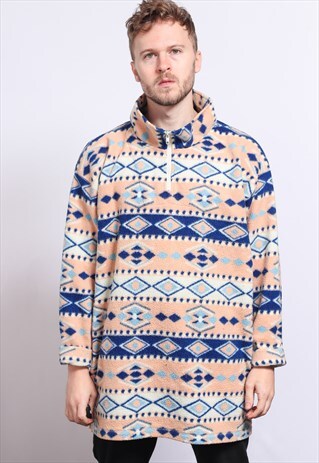 VINTAGE HALF ZIP FLEECE TOP