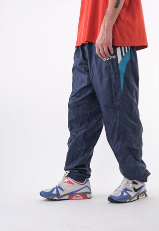 VINTAGE ADIDAS ORIGINALS TRACKSUIT JOGGER PANTS 90S BLUE