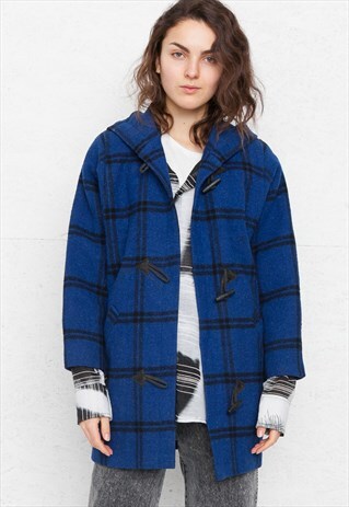 VINTAGE BLUE WOOL JACKET COAT