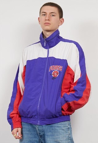 VINTAGE RARE 80'S NIKE FORCE BASKETBALL SHELL JACKET