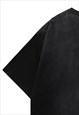 STAR PATCH T-SHIRT GRADIENT TEE TIE-DYE TOP IN ACID BLACK