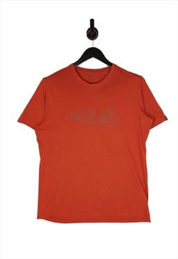 Rab T-Shirt Size Large Burnt Orange Short Sleeve Stance 