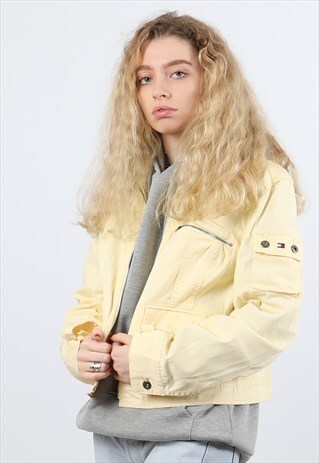 VINTAGE TOMMY HILFIGER LARGE YELLOW LIGHTWEIGHT JACKET