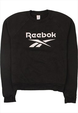 Vintage 90's Reebok Sweatshirt Spellout Crewneck Black