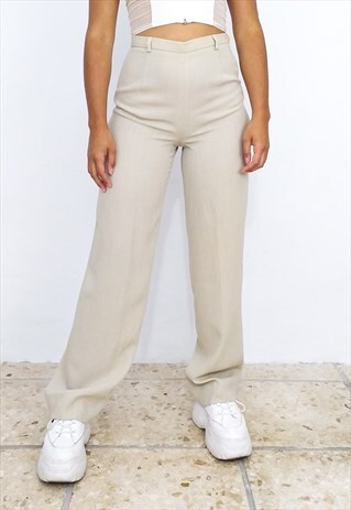 Vintage 90s high waist fluid wide straight pant | Joe Bananna | ASOS ...