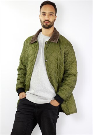 QUILTED BARBOUR COAT BARBOUR JACKET QUILTED GREEN