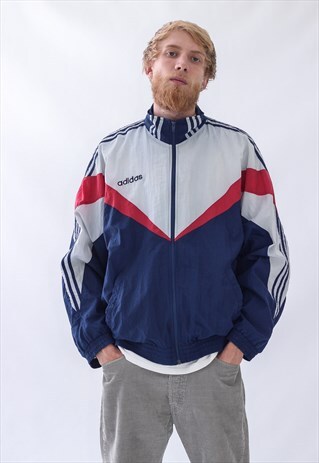 VINTAGE MENS ADIDAS TRACK SUIT TEAM WINDBREAKER JACKET