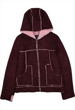 Vintage 90's Polo Club Hoodie Full Zip Up Burgundy