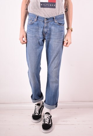 SERGIO TACCHINI MENS VINTAGE JEANS W32 L30 BLUE 90S