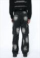 MEN'S DARK TIE-DYE DESIGN JEANS SS24 VOL.1