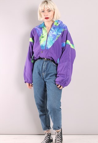 VINTAGE 80'S 1/4 ZIP SHELL FESTIVAL JACKET